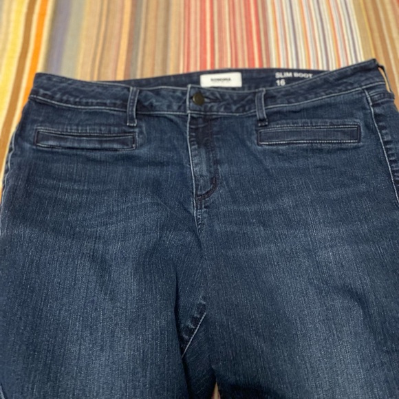 🔥 5/$25 Sonoma Slim Boot Cut Dark Denim Blue Jeans Women’s Plus Size 16 - Picture 4 of 7